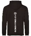 Hoodie zwart - volwassenen - achterkant bedrukt.webp