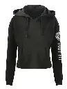 Cropped Hoodie - Body Fit - Dames - Zwart