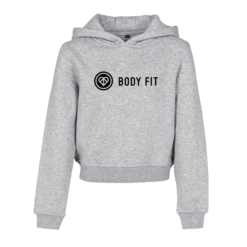 Cropped Hoodie - Body Fit - Kids - Grijs