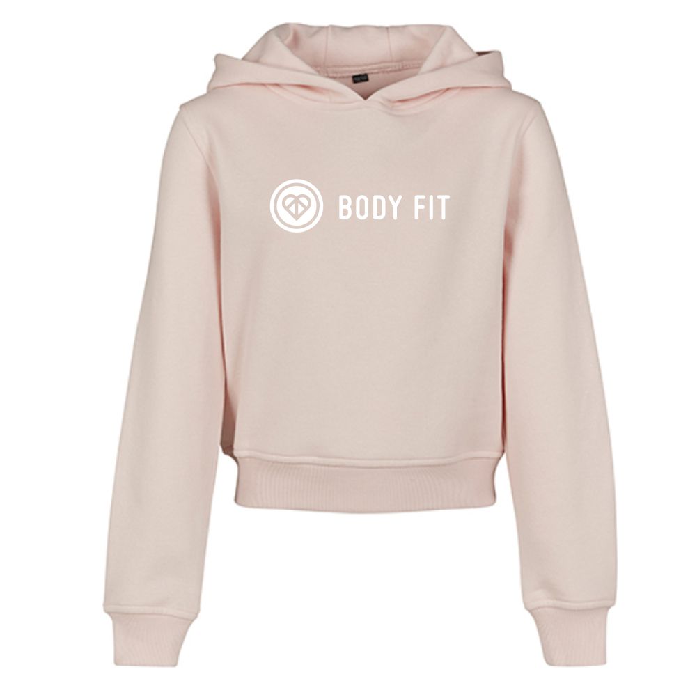 Cropped Hoodie - Body Fit - Kids - Roze