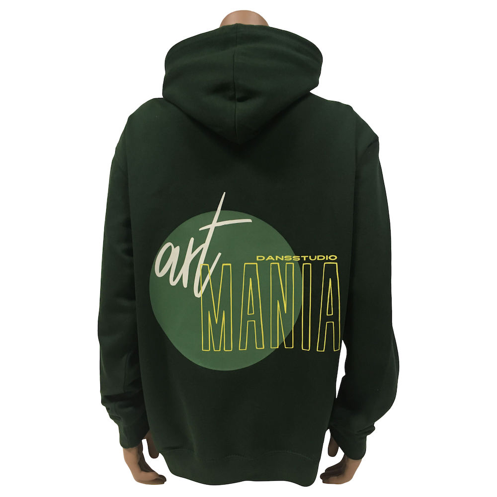 Hoodie - Art Mania - Kids - Donkergroen 