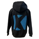 Kids - Hoodie - K!dans - Zwart met glitter blauwe print
