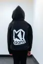 Volwassenen - Hoodie - K!dans - Zwart met witte print