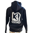 Volwassenen - Hoodie - K!dans - Zwart met witte print