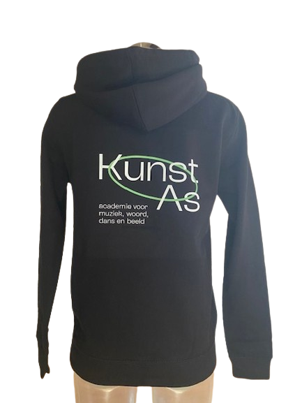 Hoodie - KunstAs - Volwassenen - Zwart