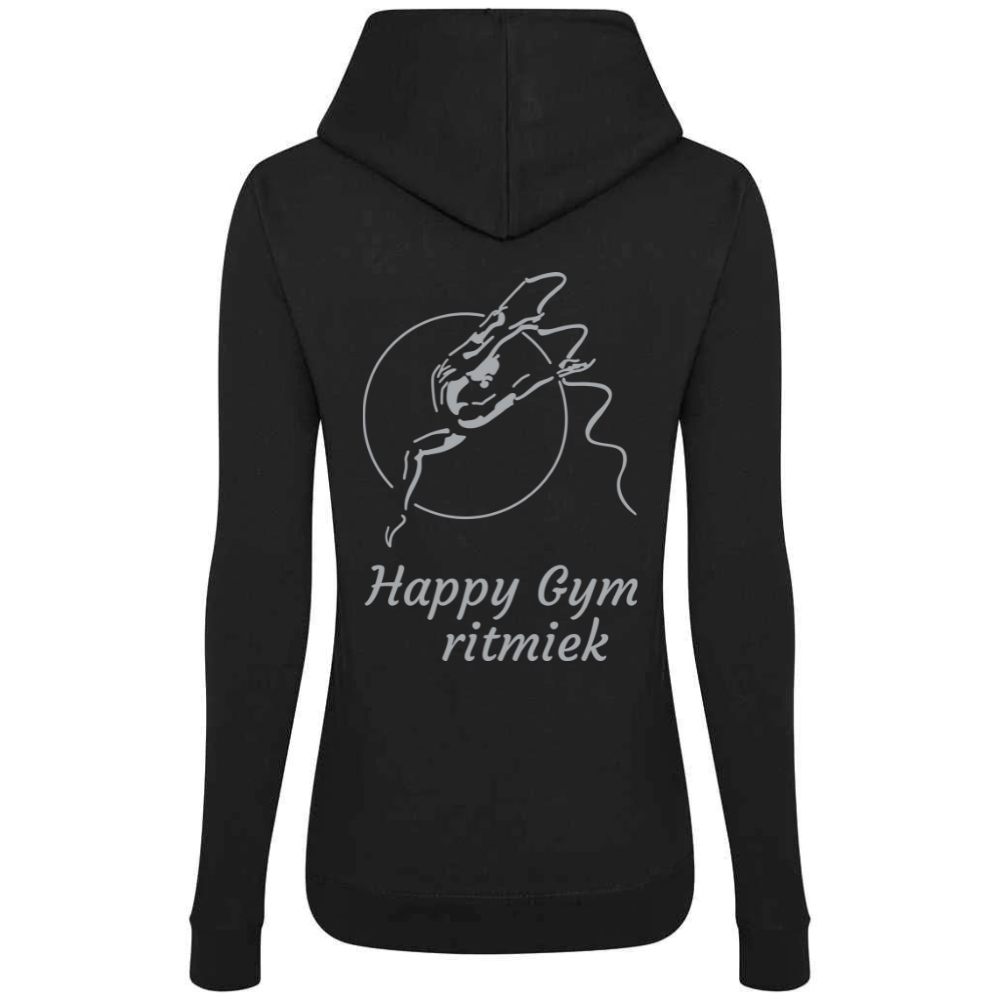 Hoodie - Happy Gym - Dames - Zwart