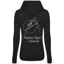 Hoodie - Happy Gym - Dames - Zwart
