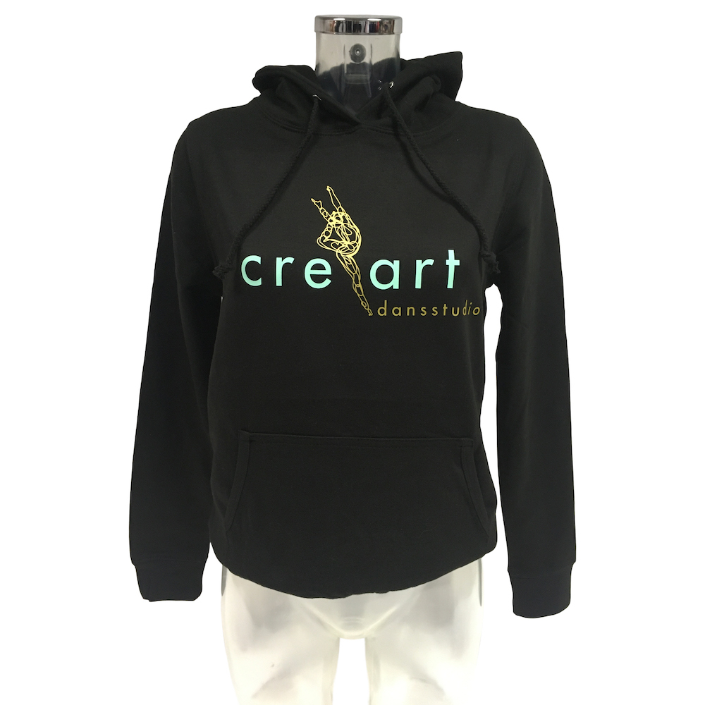 Hoodie met naam - Dansstudio Creart - Volwassenen - Zwart