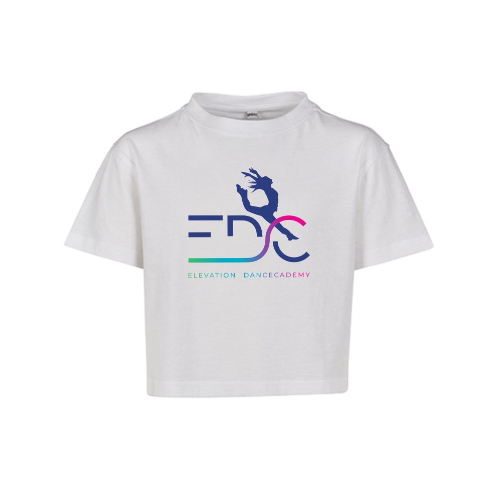 Cropped T-shirt - EDC - Meisjes - Wit