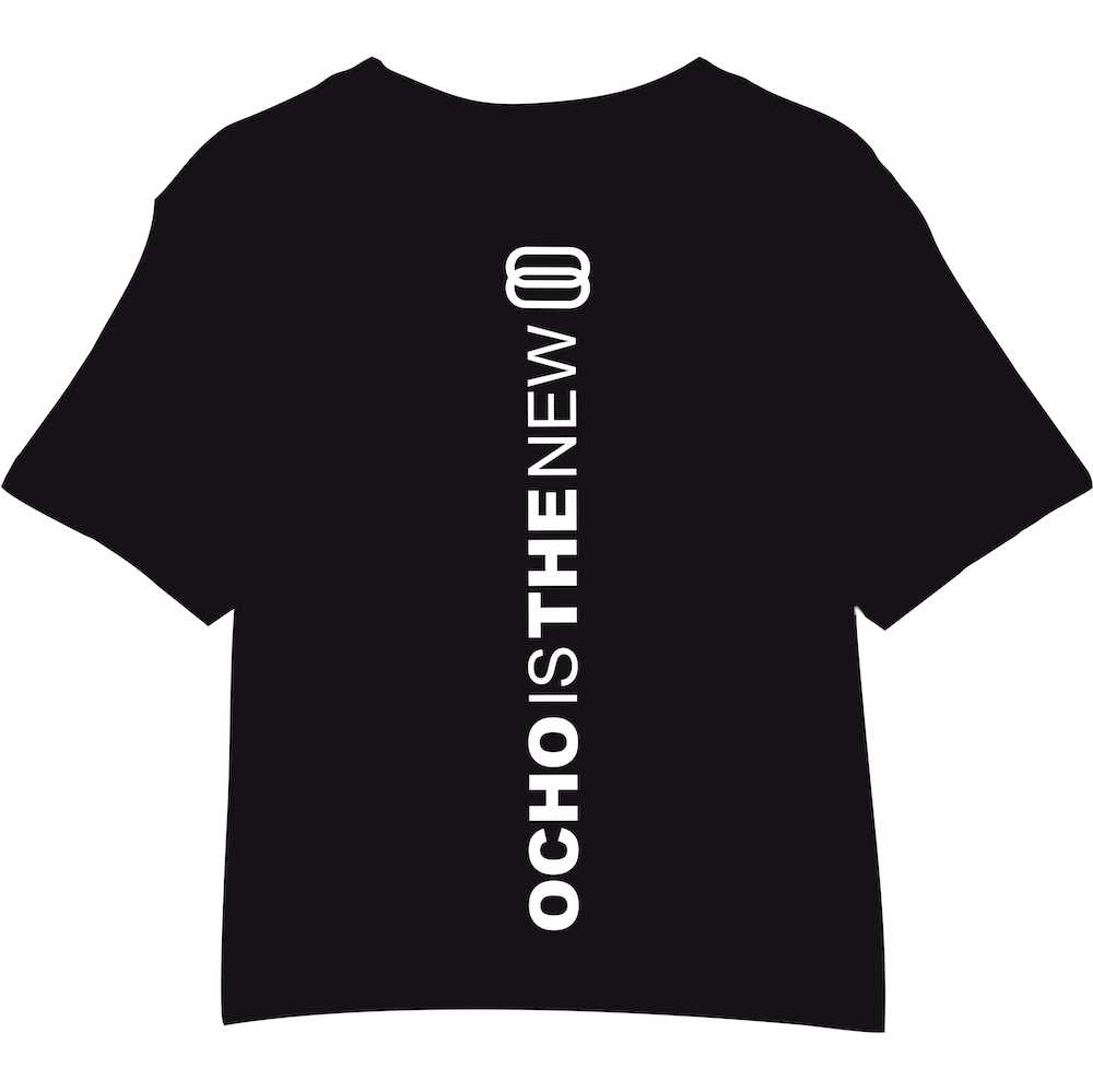 Cropped T-shirt - Ocho - Meisjes - Zwart