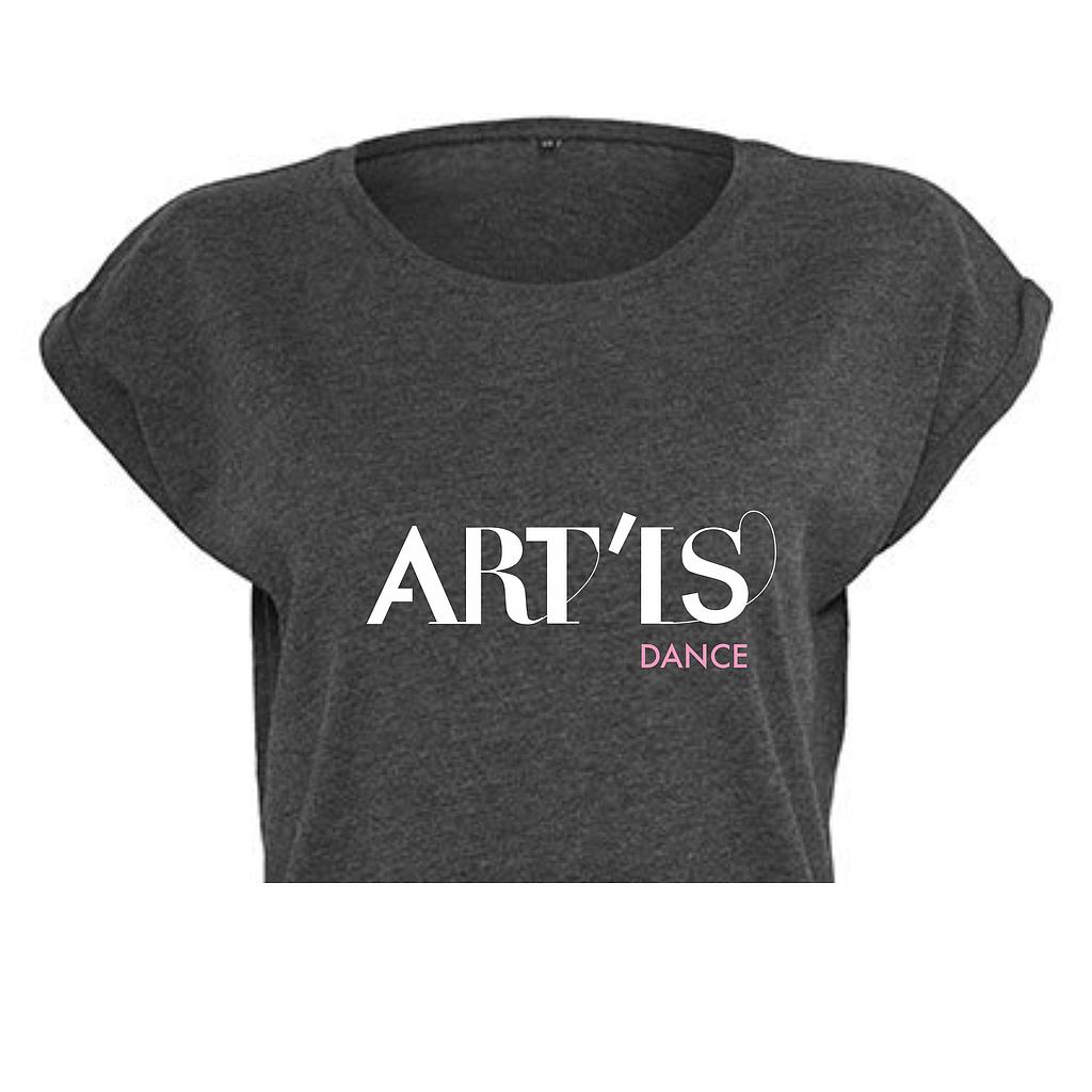 Korte t-shirt - Art'is - Dames - Donkergrijs