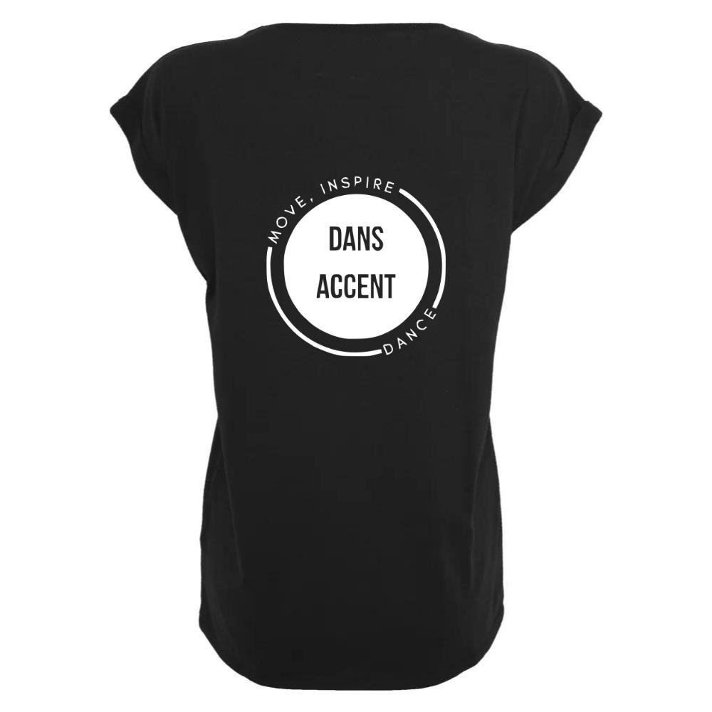 Losse t-shirt - Dansaccent - Dames - Zwart