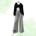 Losse broek - Art Mania - Volwassenen - Lichtgrijs
