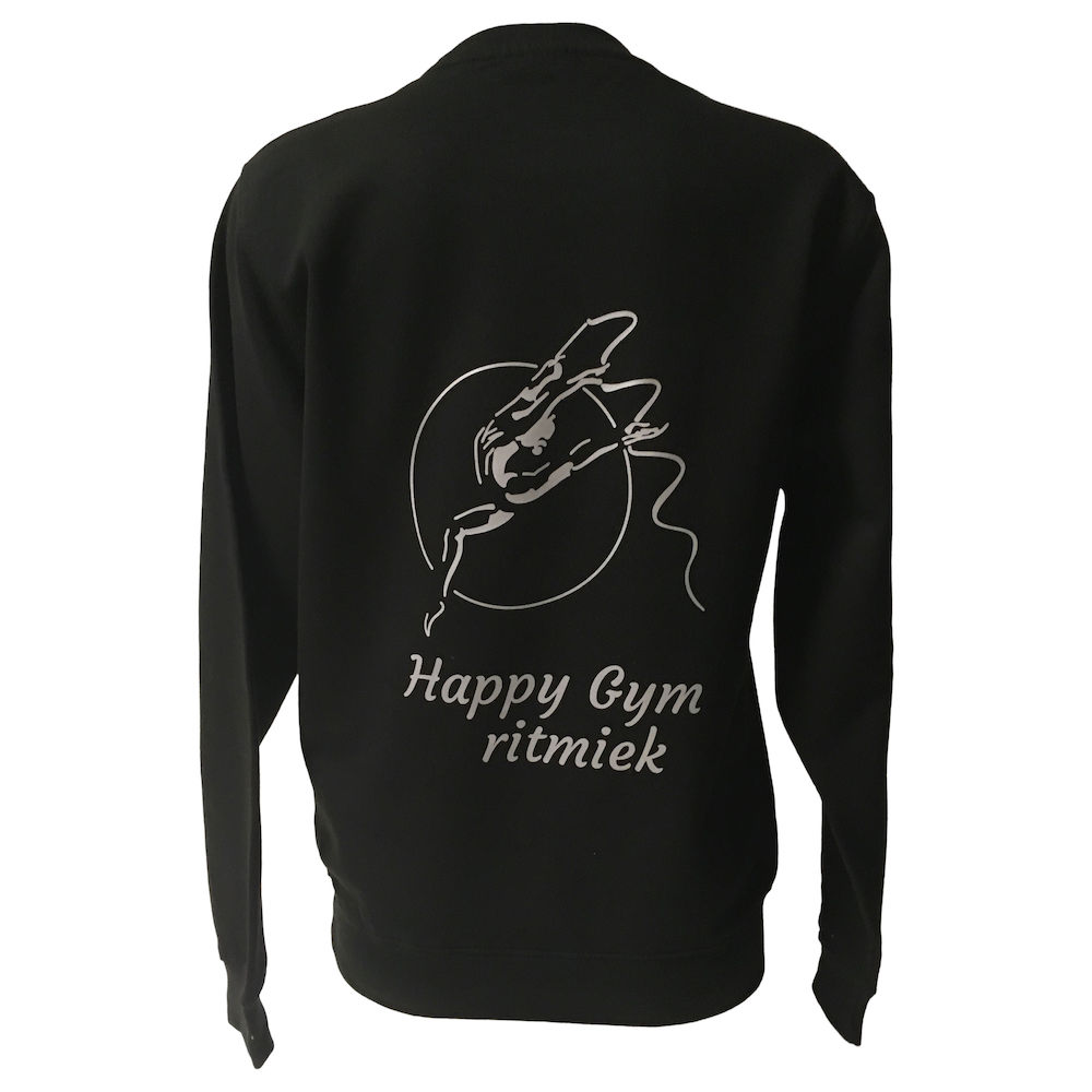 Sweater - Happy Gym - Volwassenen - Zwart