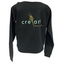 Sweater off-shoulder met naam - Dansstudio Creart - Dames - Zwart 