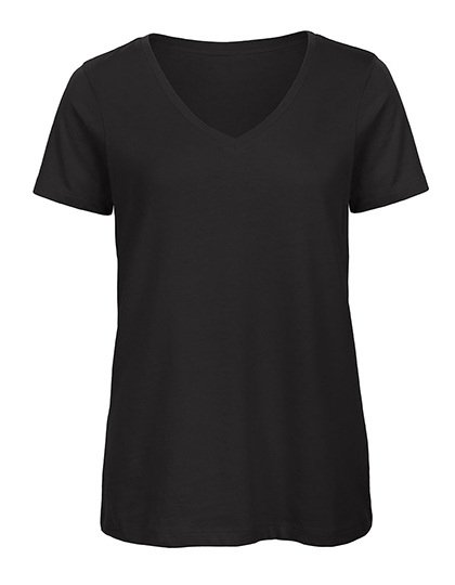 T-shirt V-hals - Jumping Jack - Dames - Zwart