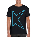 Volwassenen - T-shirt - K!dans - Zwart met mat blauwe K