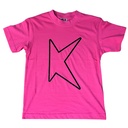 Kids - T-shirt -  K!dans - Roze met K zwarte glitter