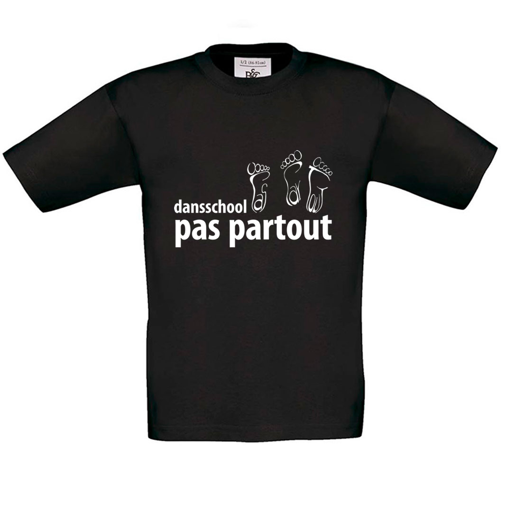 T-shirt - Pas Partout - Kids - Zwart