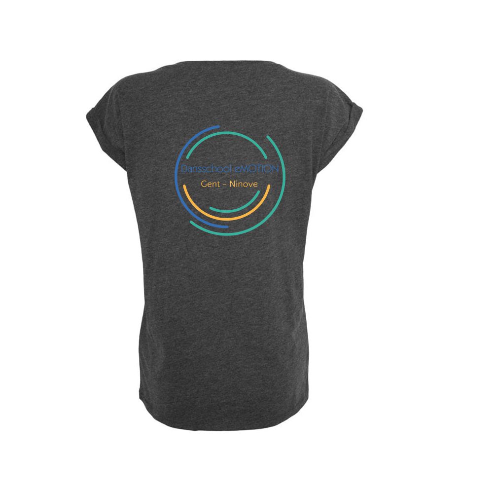 Losse T-shirt - eMotion - Dames - Donkergrijs