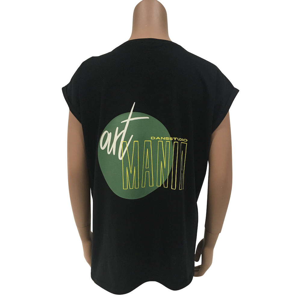 Losse t-shirt - Art Mania - Dames - Zwart