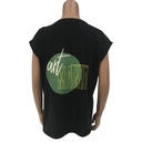 Losse t-shirt - Art Mania - Dames - Zwart
