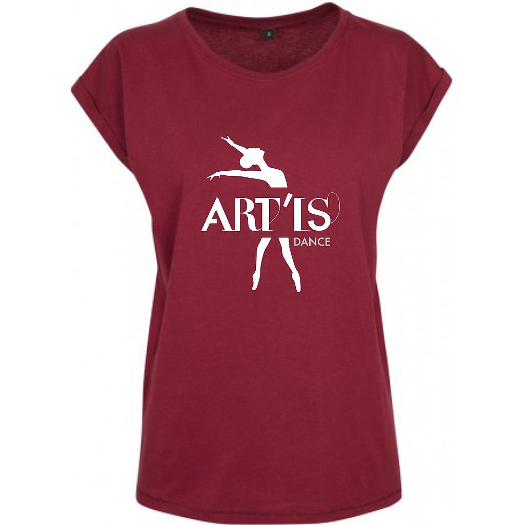 Losse t-shirt - Art'is - Dames - Bordeaux
