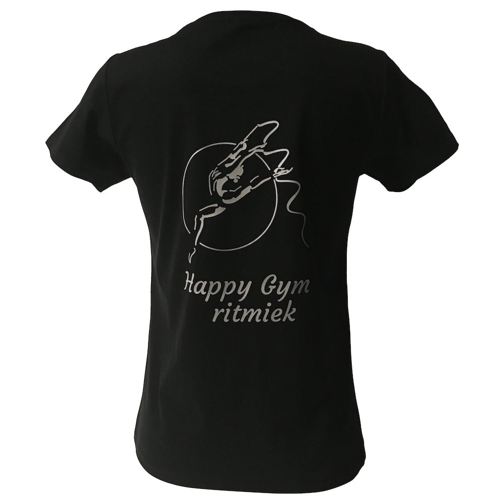 T-shirt - Happy Gym - Kids - Zwart