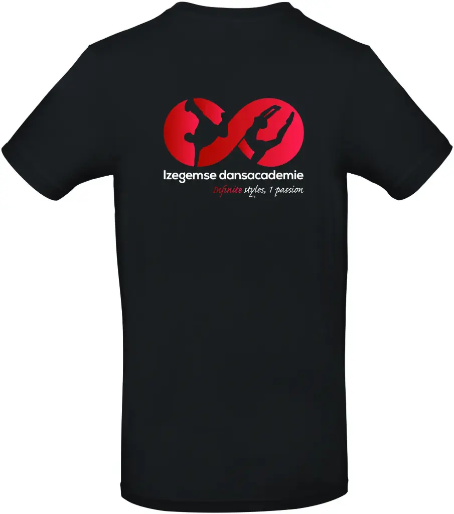 T-shirt - Izegemse Dansacademie - Volwassenen - Zwart