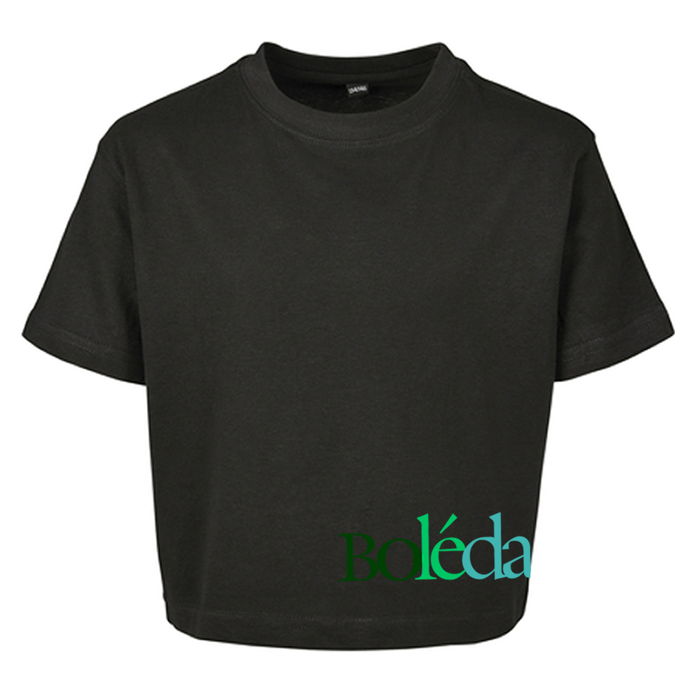 Cropped T-shirt - Boleda - Meisjes - Zwart