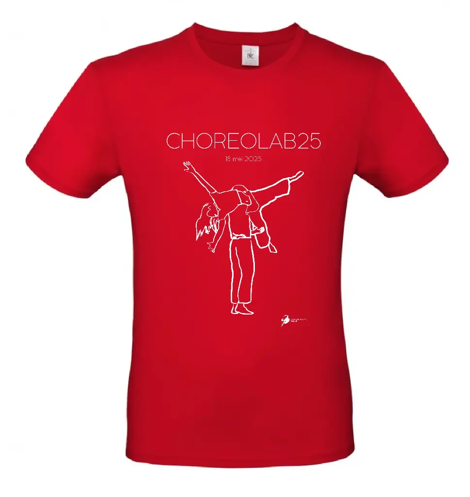 T-shirt Choreolab 25 - Volwassenen - Rood