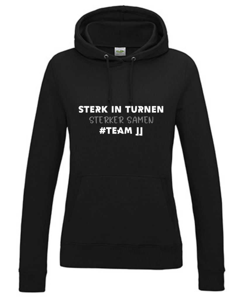 Hoodie  - Jumping Jack - Sterker Samen - Volwassenen - Zwart 