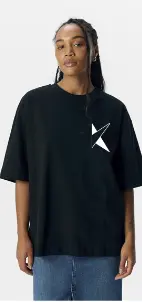 Volwassenen - T-shirt - K!dans - Zwart met witte bedrukking