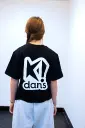 Volwassenen - T-shirt - K!dans - Zwart met witte bedrukking
