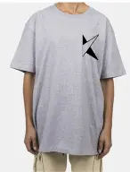 Volwassenen - T-shirt - K!dans - Licht grijs met zwarte bedrukking