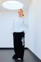 Volwassenen - Hoodie - K!dans - Wit met zwarte bedrukking