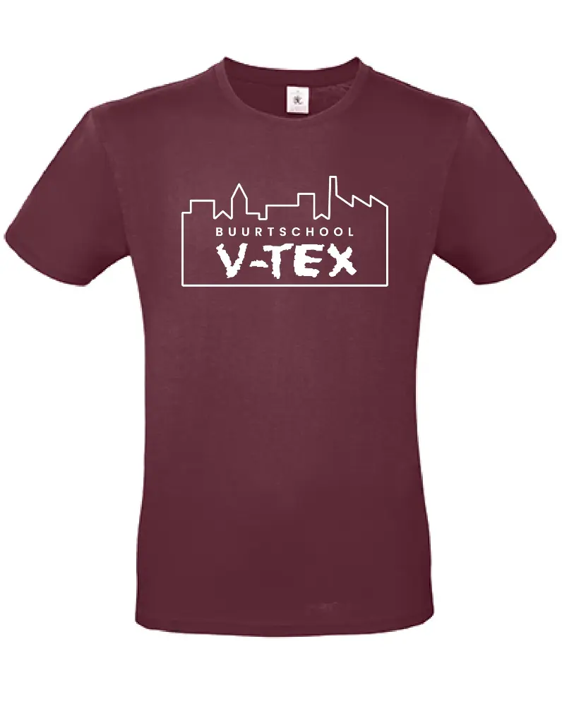 Dames - T-shirt - V-TEX- Burgundy