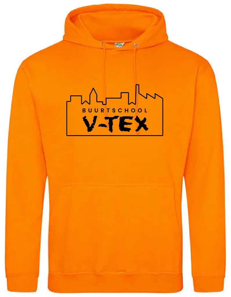 Volwassenen - Hoodie - V-TEX- Orange Crush