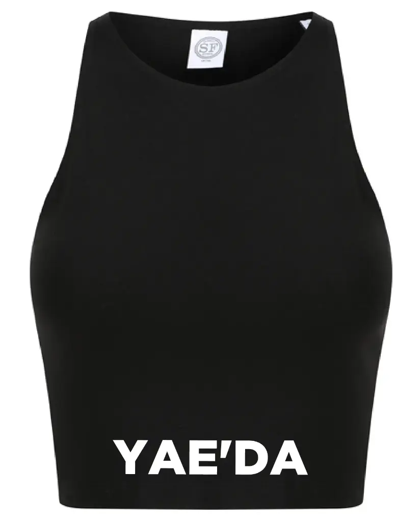 Crop top - Yae'da - Volwassenen - Zwart