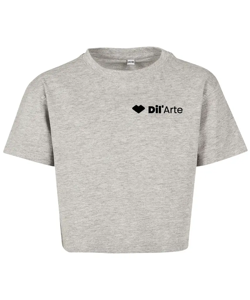 Cropped T-shirt - Dil'Arte - Kids - Grijs