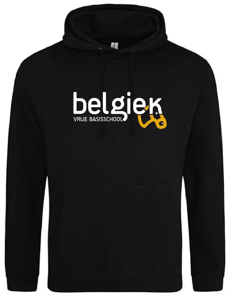 Hoodie - Belgiek - Unisex - Zwart