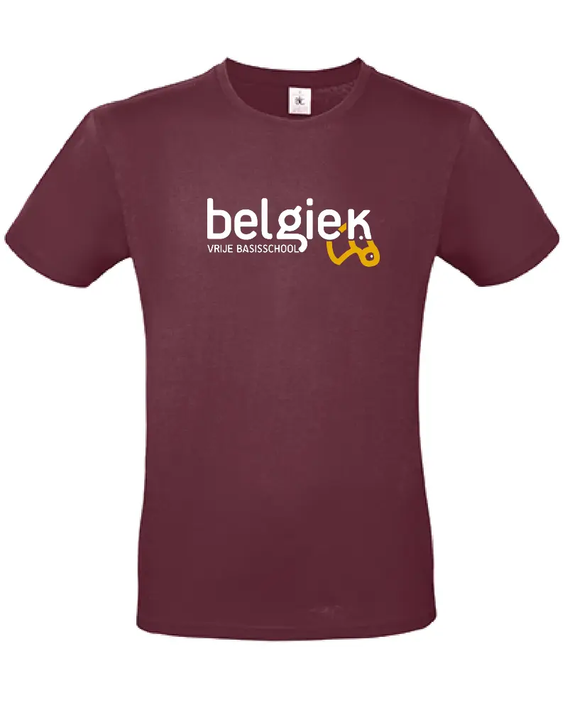 T-shirt - Belgiek - Unisex - Bordeaux