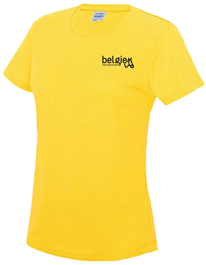 4. Turn T-shirt - Belgiek - Unisex - Geel