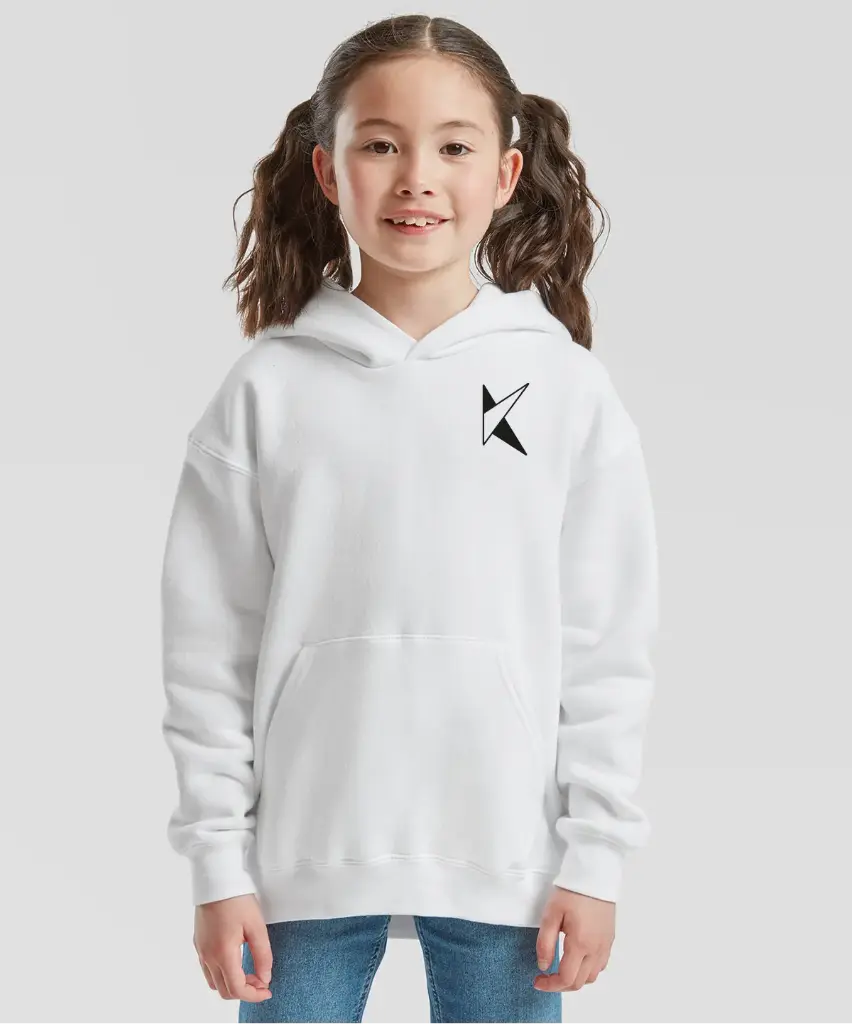 Kids - Hoodie - K!dans - Wit met zwarte bedrukking