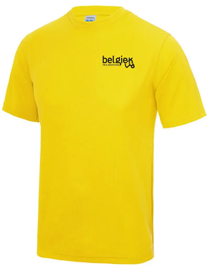 1. Turn T-shirt - Belgiek - Kids - Geel - 3/4 - 5/6 jaar