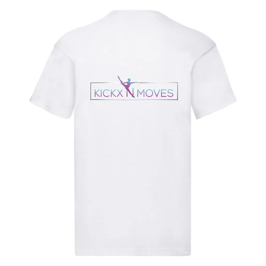 T-shirt - Kids - Kickx N Moves- Wit - Multicolor logo