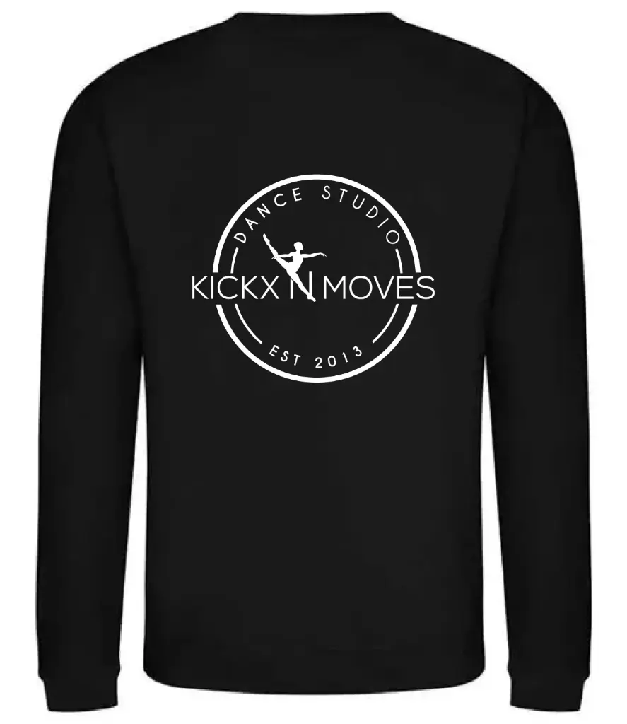 Sweater - Kids - Kickx N Moves- Zwart - Wit logo