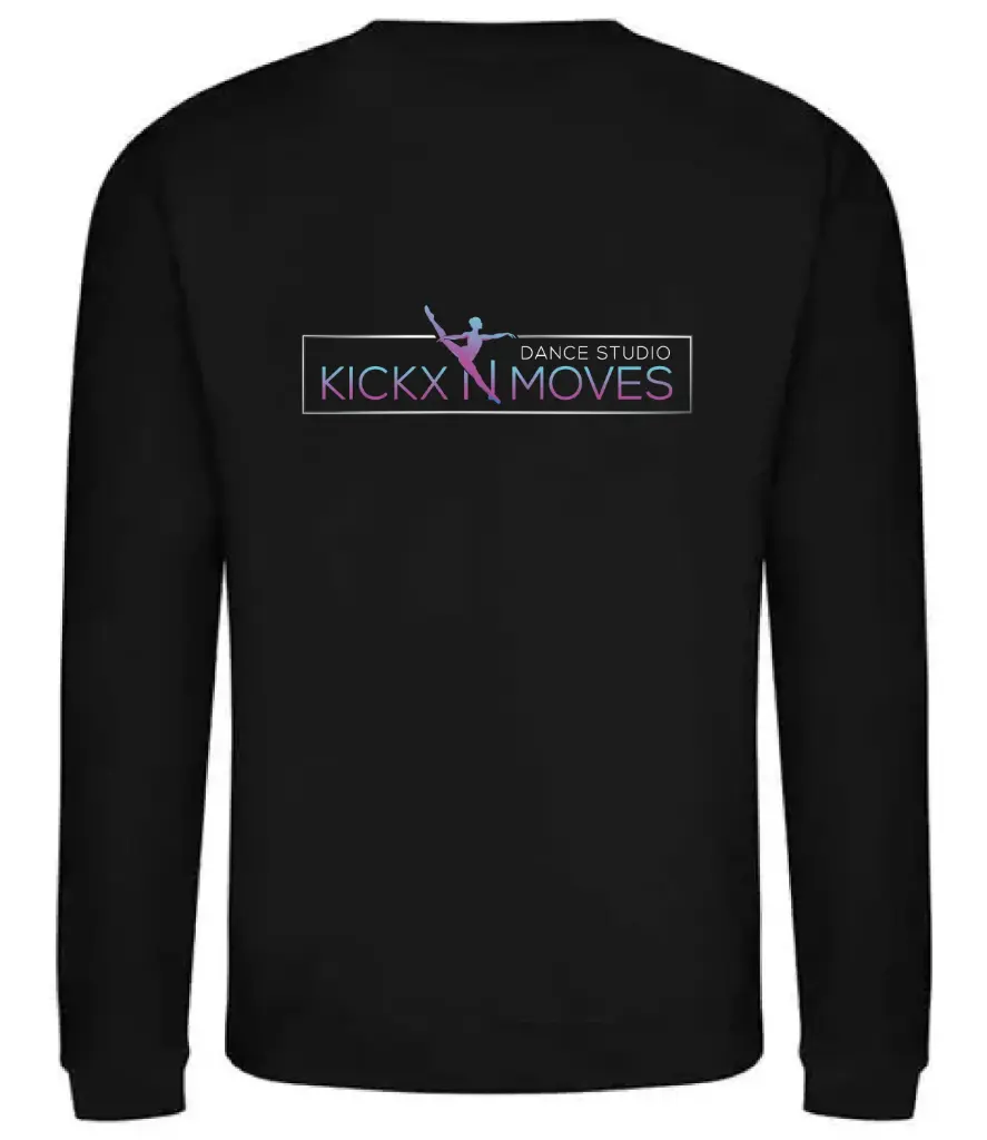 Sweater - Volwassenen - Kickx N Moves- Zwart - Multicolor logo