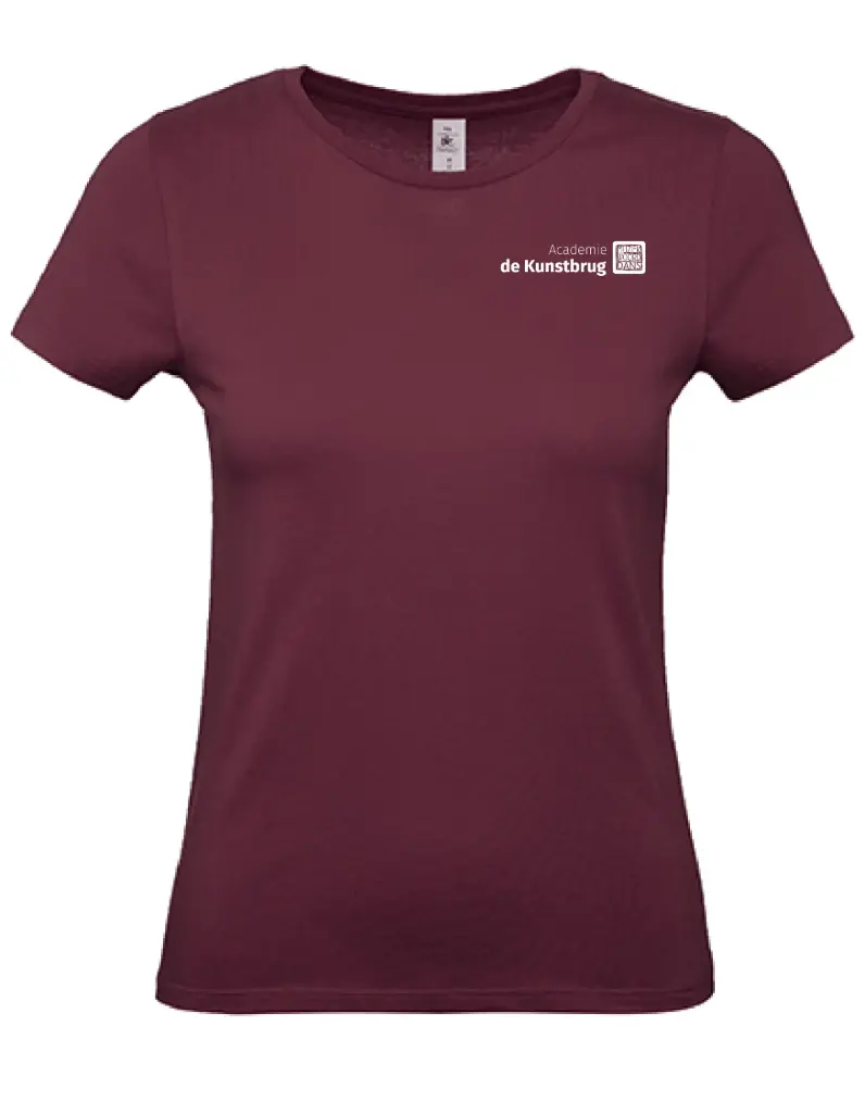 T-shirt - De Kunstbrug - Dames - Bordeaux