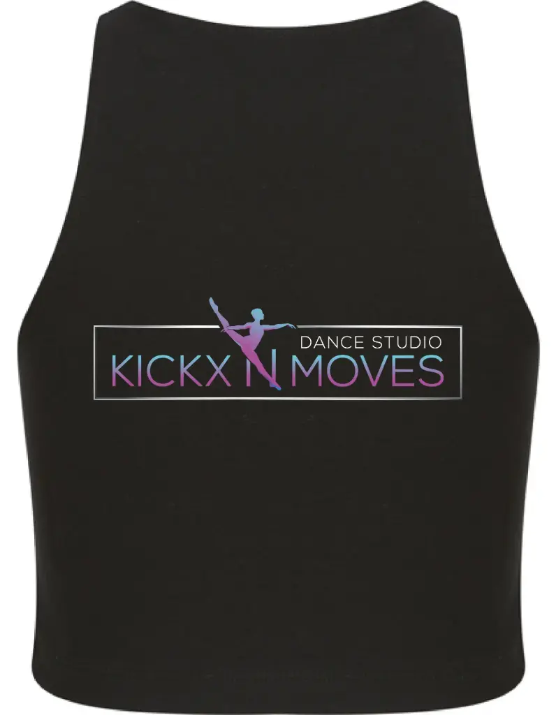 Croptop - Kids - Kickx N Moves- Zwart - Multicolor logo